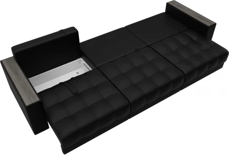 Диван прямой с декором Лига-049 НПБ Лонг Лига Диванов (Экокожа) арт.128435