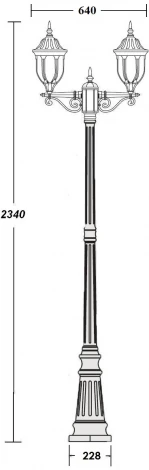 Наземный фонарь Oasis Light GENUYA 92109A Bl (220V, фонарь, IP44)