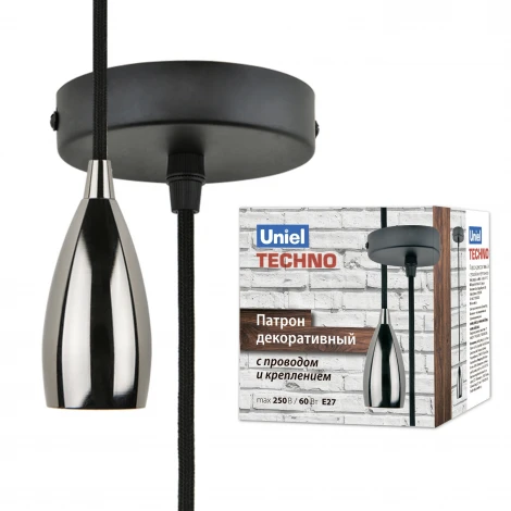 Подвесной светильник черный жемчуг. Uniel Techno DLC-T-S32/E27 TS/1M/BL PEARL BLACK
