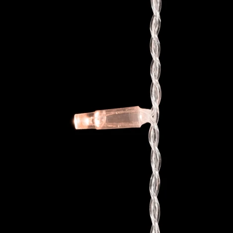 Гирлянда Бахрома с Колпачком 3,1 x 0,5 м Экстра Тепло-Белая 220В, 120 LED, Провод Прозрачный ПВХ, IP65
