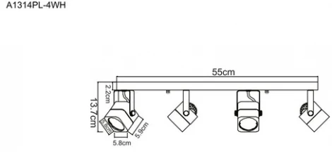 Спот Arte Lamp Lente A1314PL-4WH