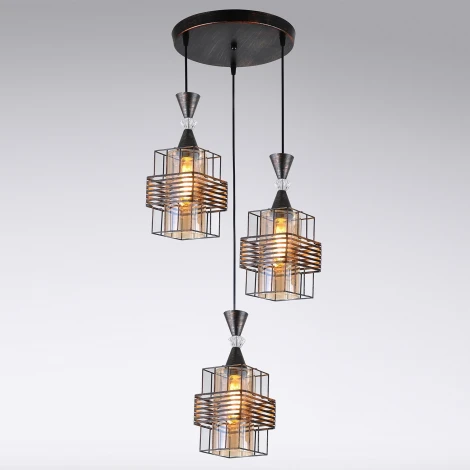 Подвесной светильник Reluce 03128-0.9-03 BK+PATINA GOLD (220V, на проводе)