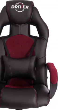 Кресло DRIVER (22) (Искусственная кожа,Ткань /Черный,Бордовый)