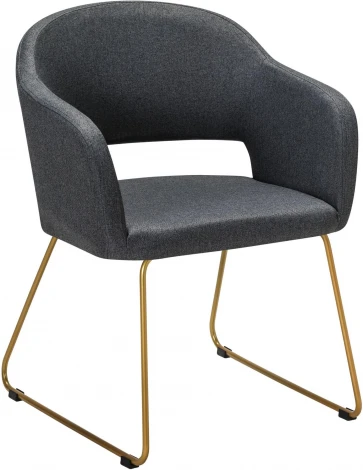Кресло Oscar тёмно-серый/Линк золото R-Home арт.410118134h_Dark grey