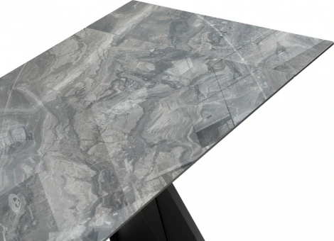 Стеклянный стол Хорсборо (Хорсборо 140(200)х80х79 оробико / черный) Woodville арт.588008