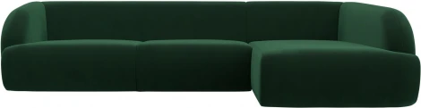 Диван угловой Лига-041 правый угол (Зеленый/Велюр) Лига Диванов арт.122188