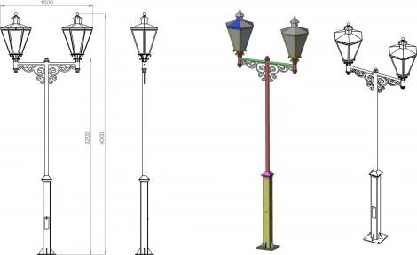 Наземный фонарь Русские фонари Burren 640-42/b-50