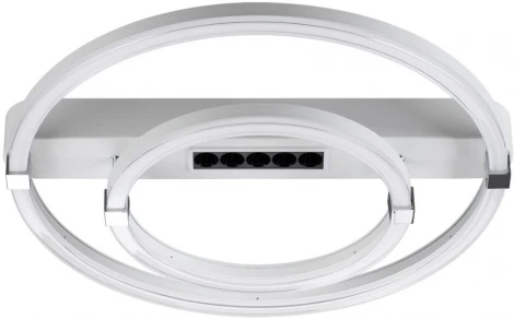 Потолочная люстра Sonex Trecky 7665/55LR пластик/белый LED 55Вт 3000-4000-6000K 545х505 IP20 пульт ДУ (220V, круглые)