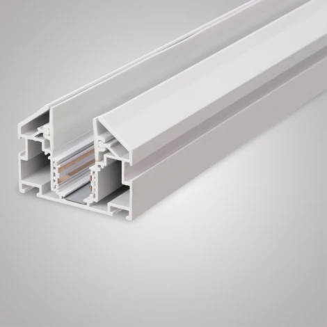 Магнитный шинопровод встраиваемый с закладным профилем для натяжного потолка ПВХ 3 м белый 48V AM Group MAGNET AM537 3M WH