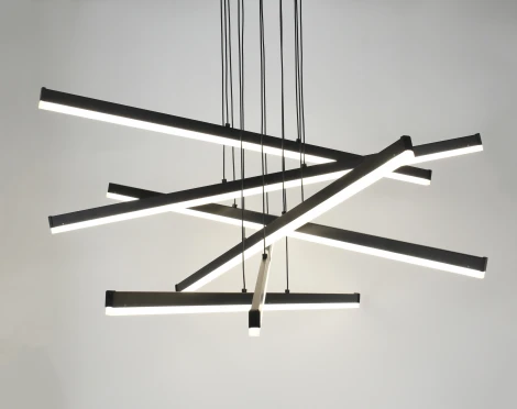 Подвесная ярусная люстра светодиодная с пультом Rivoli Mabel 6183-201 (регулировка яркости, 220V, на тросе)