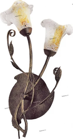 Бра N-Light BX-0249 BX-0249/2 gold with clear red