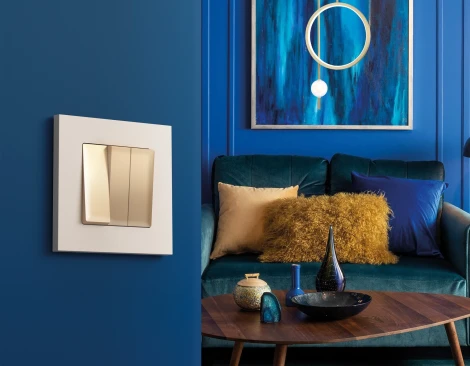 Рамка Ambrella Volt ALFA Qubi (Бежевый матовый) 4-ая AF250334