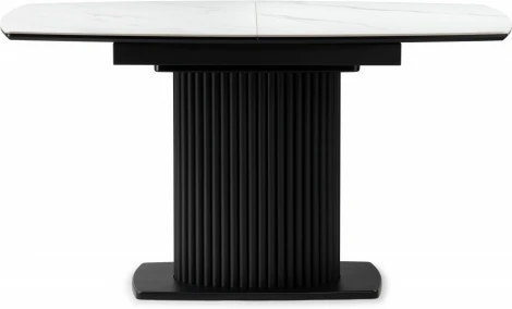 Керамический стол Notta Фестер 140(180)х80 белый мрамор snow white / черный арт.614245