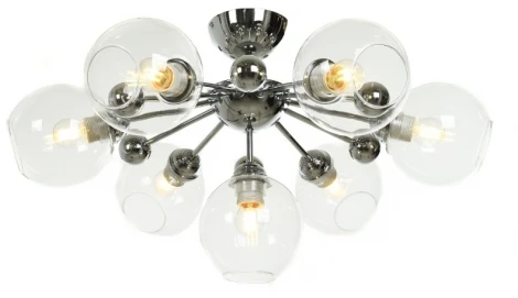 Потолочная люстра Lumina Deco LDC 8040-7 CHR+PR (220V, шар, молекулы)