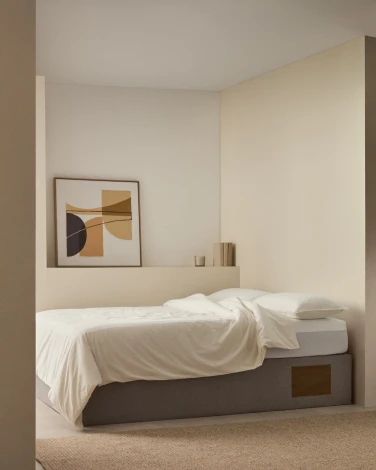 Кровать Matters c ящиком для хранения 180x200 серая La Forma (ex Julia Grup) арт.062858