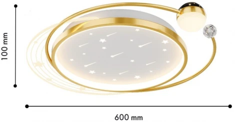 Потолочная люстра светодиодная F-Promo Cruise 4743-5C (регулировка яркости, 220V, пульт управления, звездное небо)