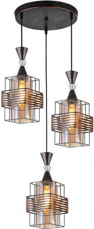 Подвесной светильник Reluce 03128-0.9-03 BK+PATINA GOLD (220V, на проводе)