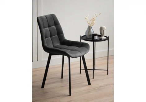 Стул на металлокаркасе Челси 360 П темно-серый (zd 995) / черный np 632465