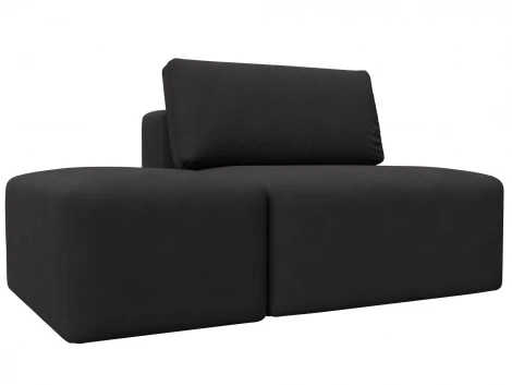 Модули диван и пуф Лига-060 НПБ (ЛДСП,Брус,Фанера,Замша/Коричневый) Лига Диванов 129599