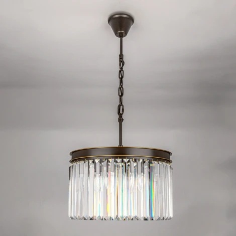 Подвесная люстра Citilux Мартин CL332081 (220V, хрусталь, на цепи, круглые)