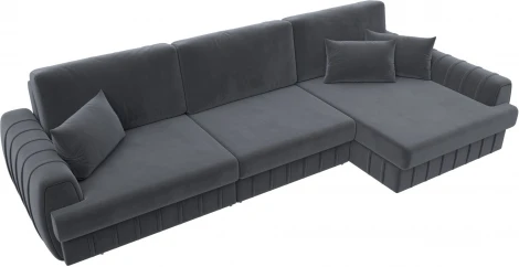Диван угловой Лига-057 НПБ Лонг угол правый Лига Диванов (Велюр) арт.129300
