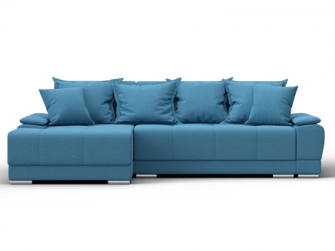 Диван угловой Лига-119 угол левый (ДСП,Брус,Фанера,ЛДС,Рогожка/Голубой) Лига Диванов 137087L