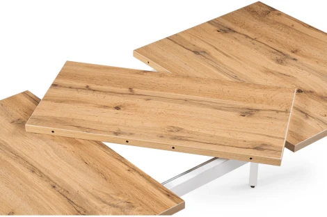 Стол раскладной Woodville Денвер Лофт 120 25 мм дуб вотан / белый матовый 506948