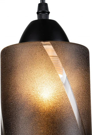 Подвесной светильник Escada Storm 10179/1S 1x60Вт E27, металл/стекло, черный (220V, на проводе, круглые)
