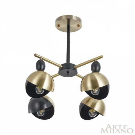 Потолочная люстра на штанге Arte Milano 271307/4 BK/GD (220V, шарики)