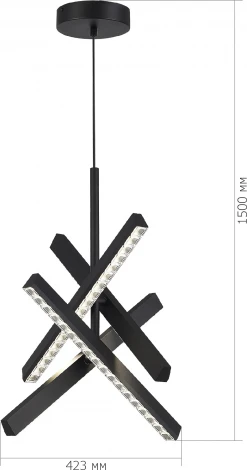 Подвесной светильник ST Luce SL1018 SL1018.413.04 черный/прозрачный LED 4*43W 4000K (220V, на проводе)