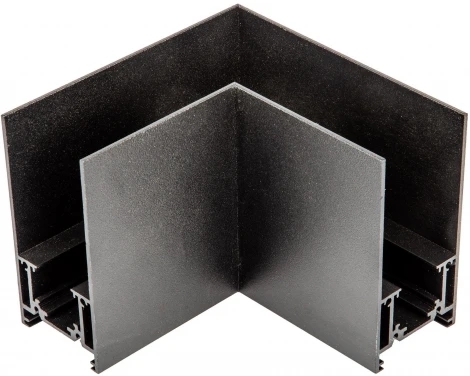 Коннектор для накладных магнитных шинопроводов 35мм. угловой, горизонтальный UBX-MS21/35 BLACK