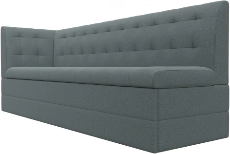 Диван кухонный Бриз с углом слева (Серый/Рогожка) Лига Диванов арт.122436L