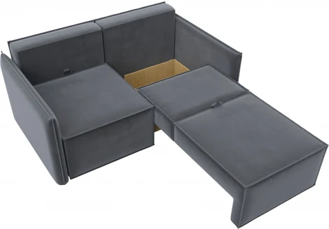 Диван прямой Либерти мини (Серый/Велюр) Лига Диванов арт.121898