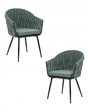 Набор 2 шт стул обеденный DOBRIN MATILDA (зеленая ткань (LAR 275-23))