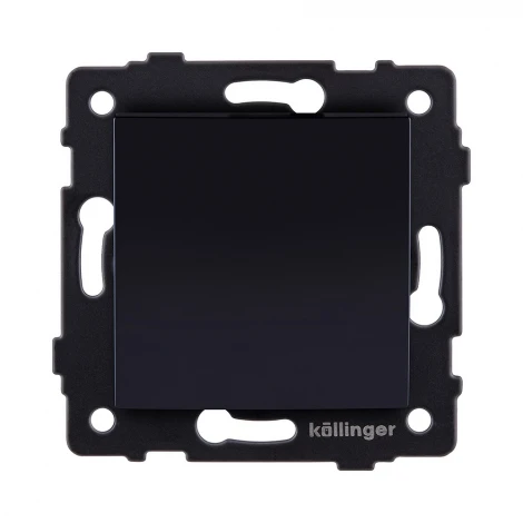Выключатель 1-клавишный 10А/250В изогнутый, черный Kollinger REA-R-001BK для Aspekt, Eleganz, Reflex