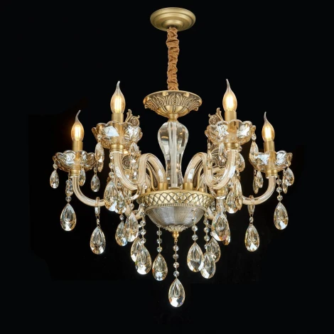 Подвесная люстра Alfa Light F2624-12 (220V, на цепи, подсвечник, свеча)