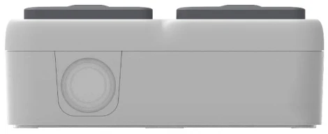 Розетка 2-я с защитной крышкой, 2К+З, накладная, цвет серый IP55 Donel W55 DIP28840