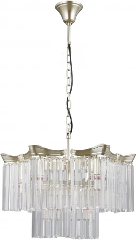 Подвесная люстра ILLUMICO IL3357-6+3PSQ-24 GD LYRA (220V, хрусталь, на цепи)