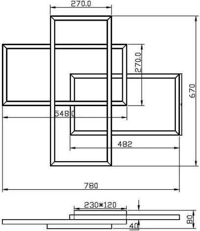 Потолочная люстра Maytoni Rida MOD015CL-L80GK (LED, 220V)