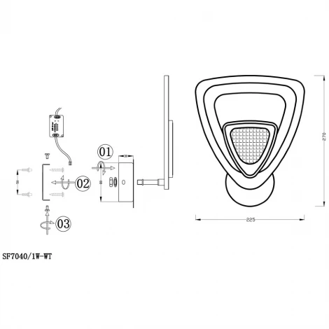 Бра Seven Fires Binasko SF7040/1W-WT