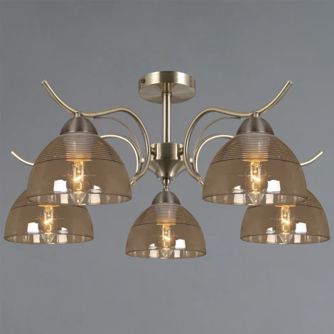 Потолочная люстра на штанге ILLUMICO IL0733-5CSQ-25 AB AREZZO (220V)