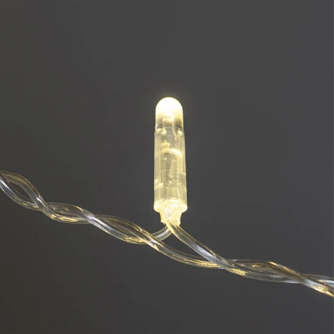 Гирлянда Бахрома с колпачком 3,1 x 0,5 м шампань, 120 LED, провод прозрачный  ПВХ, IP65 Laitcom PIL120CAP-10-2CH