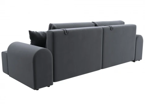 Диван прямой Лига-080 (ДСП/Пластик/Велюр/Серый) Лига Диванов 131117