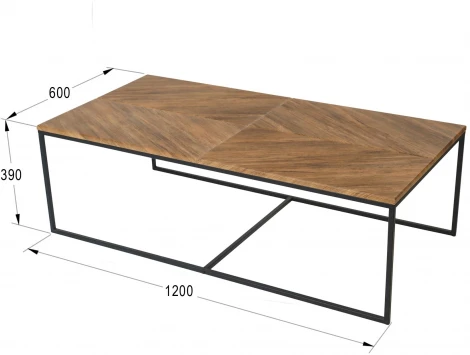 Стол журнальный Эклектик дуб американский/чёрный от фабрики Mebelik