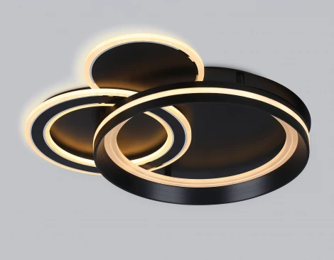 Потолочный светодиодный светильник с пультом Ambrella Acrylica Disk FA8515 (регулировка яркости, 220V, умный дом - Smart Life, круглые)