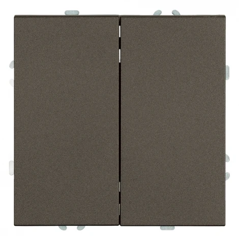 Выключатель двухклавишный (антрацит, soft touch) Stekker Эмили 49918