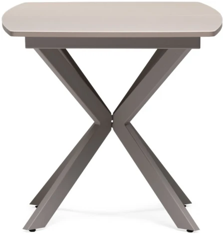 Стеклянный стол Woodville Палу 130(170)х80х76 латте / капучино 528468