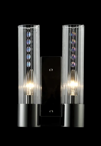 Бра OTONO AP2 BLACK CHROMIUM/TRANSPARENTE Crystal Lux