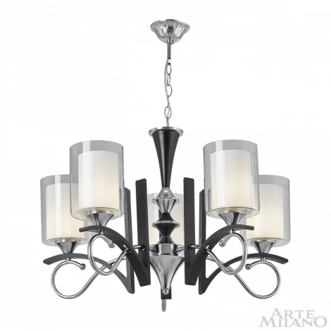 Подвесная люстра Arte Milano Florentia-9167 309167/5 Bk/Ni (220V, на цепи)