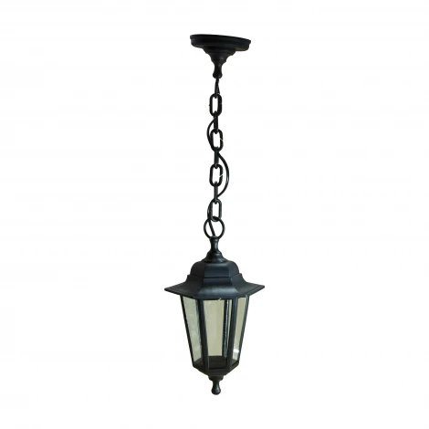 Уличный светильник подвесной Эра Адель1 НСУ 06-60-001 черный, прозрачное стекло (220V, на цепи, IP44)